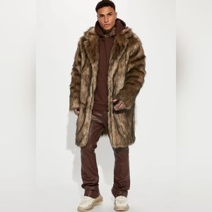 New✨ Fashion Nova Ricci Faux Fur Long Coat ,M✨